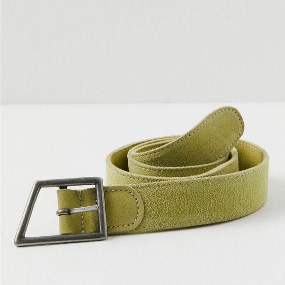 NWT We The Free Jasper Suede Belt in Lime - Picture 2 of 6